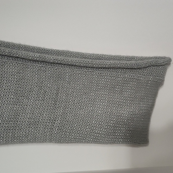 BCBGeneration Grey Mist Metallic Chunky Knit Infinity Loop Scarf - Picture 1 of 7